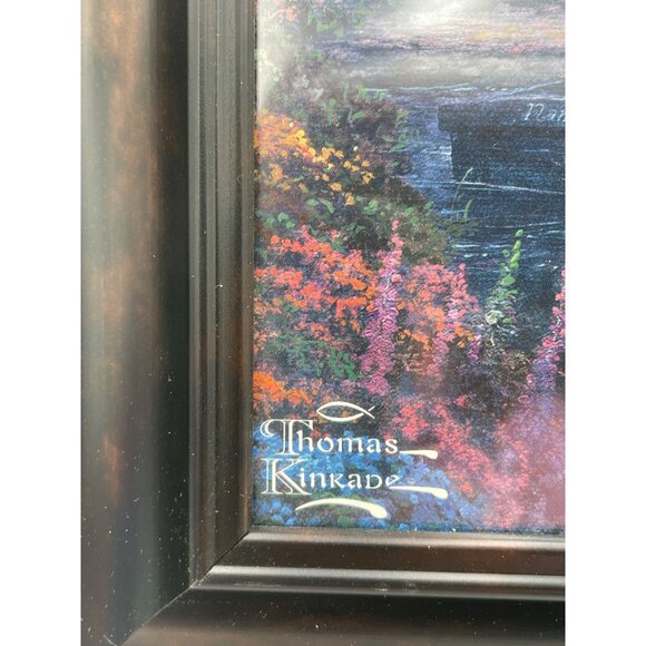Thomas Kinkade "Painter Of Light" Countryside Scene Framed Wall Art - Picture 2 of 4